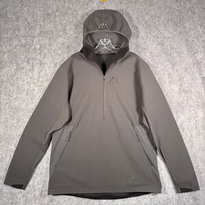 Lululemon Cold Terrain 3/4 Zip Jacket Mens XL Gray Waffle Knit Performance